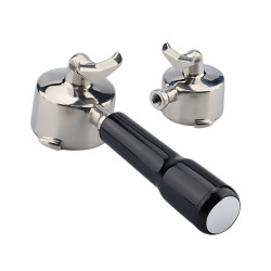 Portafilter med dobbelt udløb 4Barista 51 mm – De’Longhi Dedica (sort håndtag)