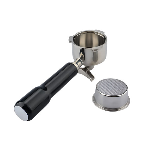 Portafilter med dobbelt udløb 4Barista 51 mm – De’Longhi Dedica (sort håndtag)