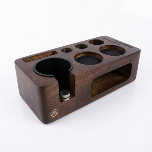 Tamper station 4Barista 51/54 mm | mørkt valnøddetræ